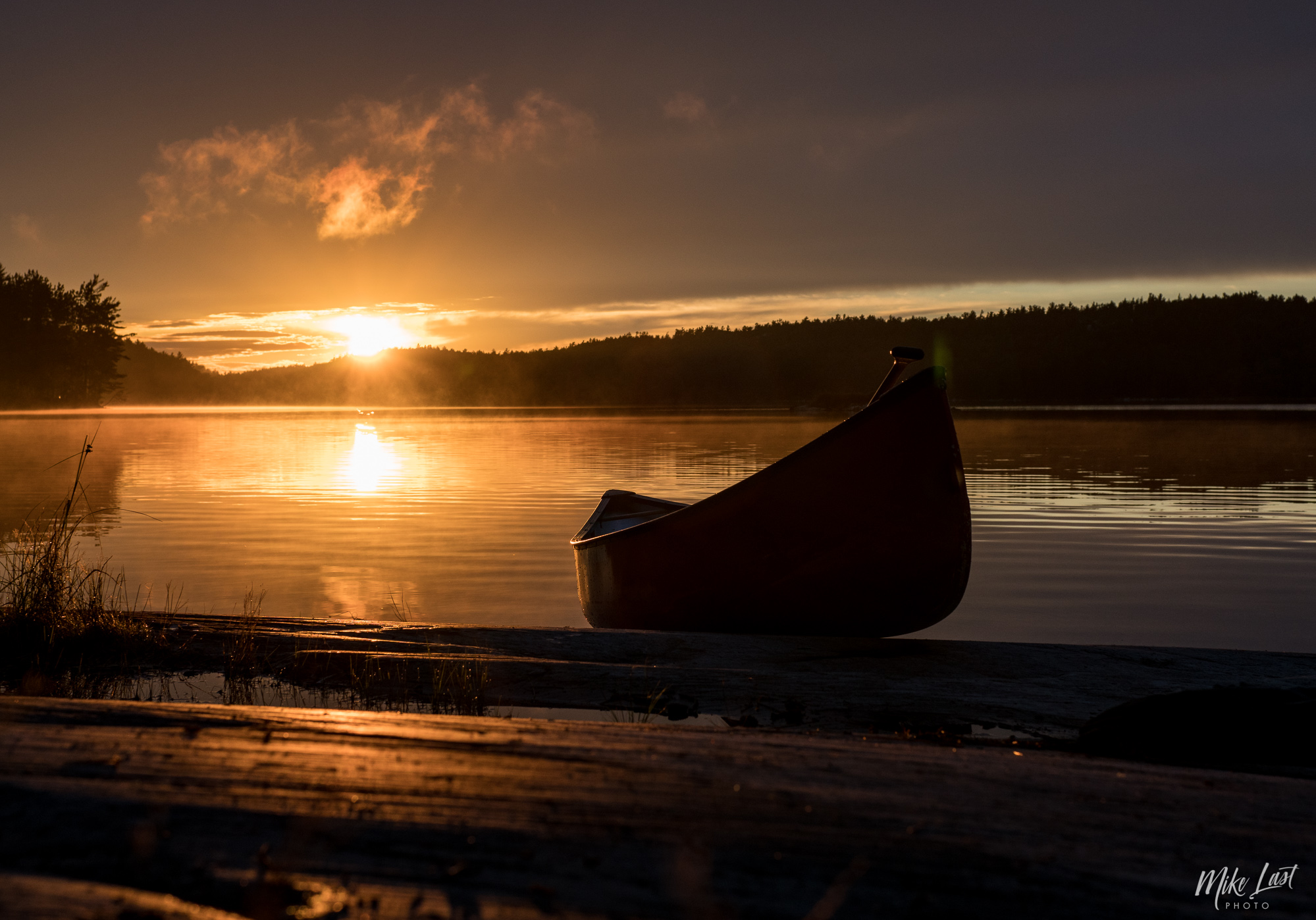 Sunset from David Lake - Killarney Provincial Park