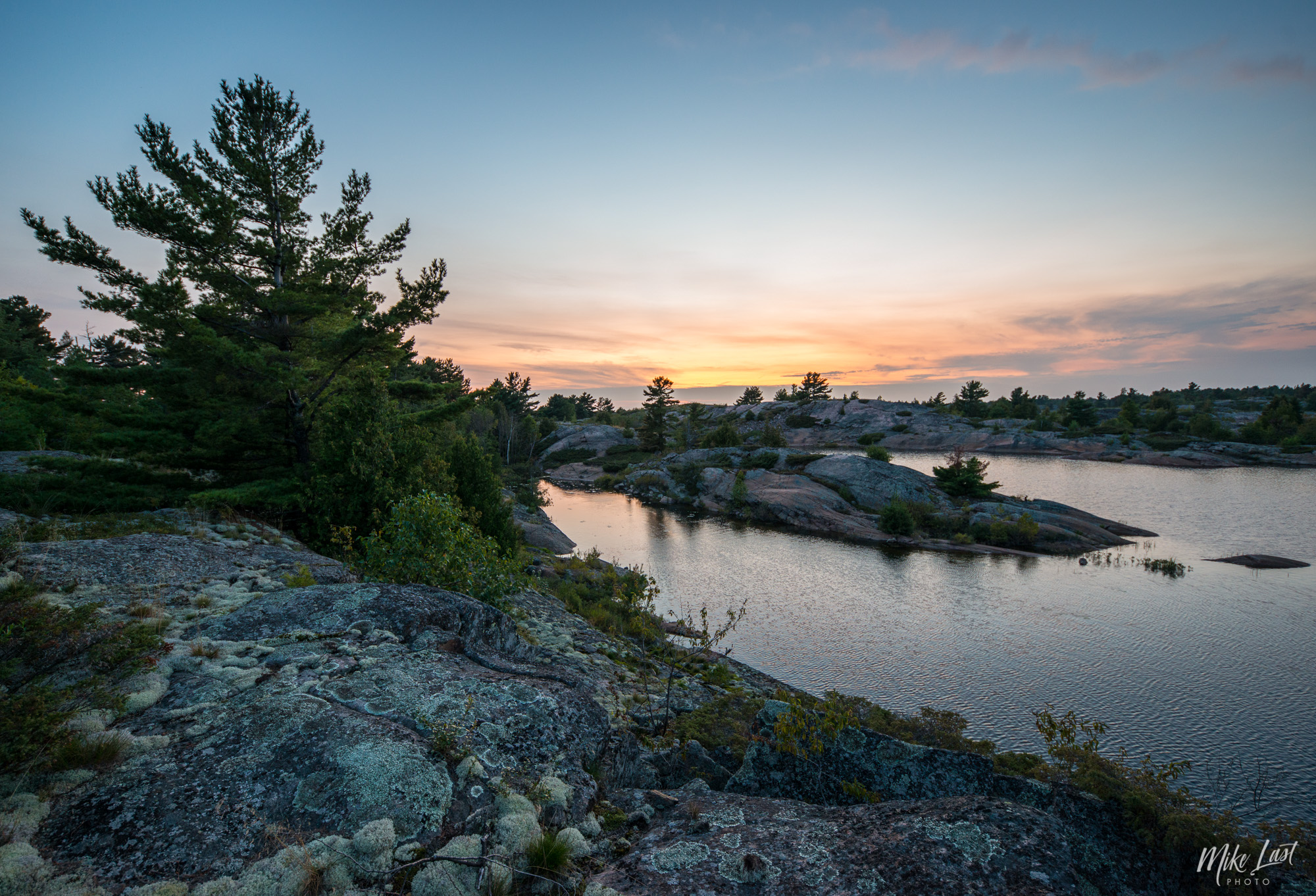 Sunset on Obstacle Island - French River Provincial Park